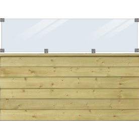 Plus Klink Profilhegn, glas 44,6, natur, 174x125cm