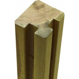 Plus Profilstolpe  2 spor hjørne, natur, 9x9x268cm
