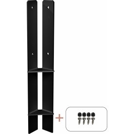 Plus Hjørne Stolpefod 60 cm, til 9x9 stolper, sort