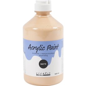Akrylmaling | 500ml | Mat | Lys hudfarve