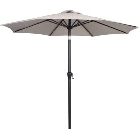 Felix parasol m/krank, tilt og solar LED, Ø3m, grå