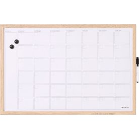 NAGA whiteboard, ugetavle 60x40 cm, træ, engelsk