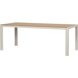 Noah Havebord 205x90cm, sand grå/teak