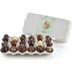 Æggebakke m/18 stk. Marcipan/Luksuspåskeæg, 170 g