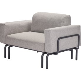 Ivy loungestol/sofa m/udtræk L125-188cm,Antracit