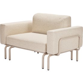 Ivy loungestol/sofa m/udtræk L125-188cm,Taupe