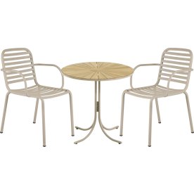 Marguerit cafébord ø70 cm + 2 Ivy Pipe, Taupe