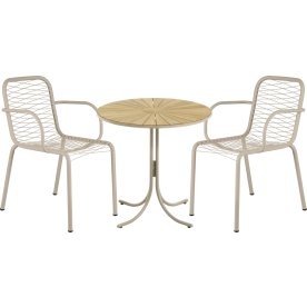 Marguerit cafébord ø70 cm + 2 Ivy Wire, Taupe