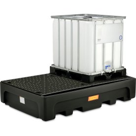 Opsamlingskar til IBC-container, m/PE rist,dobbelt
