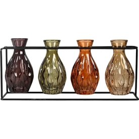 Vaser i Stativ  H14,5 x B24,5 cm, glas