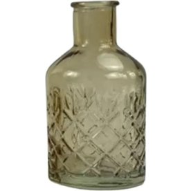 Vase, H12 x Ø6,5cm, grøn, glas
