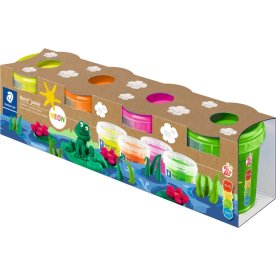 Staedtler Noris Junior Modellervoks | 4 neonfarver