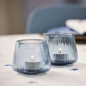 BITZ Kusintha Fyrfadsstage H7,5 cm, blå, 2 stk