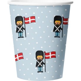 Papkrus, garder med flag,  25 cl, 8 stk.