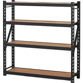 Stålreol m. 4 hylder, 600 kg, 180x180x45 cm