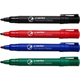 a-series Permament marker | Rund | 4 farver