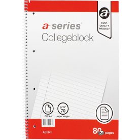 a-series Kollegieblok | A4 | Linjeret