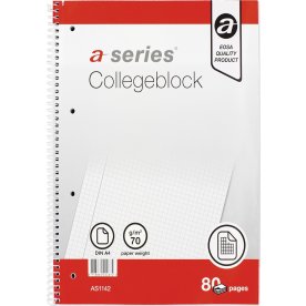 a-series Kollegieblok | A4 | Kvadreret