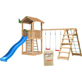 Jungle Gym Cottage 2.1 legetårn m/climb & rutsjeb.