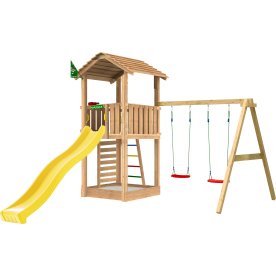 Jungle Gym Cottage 2.1 legetårn m/gynger & rutsjeb