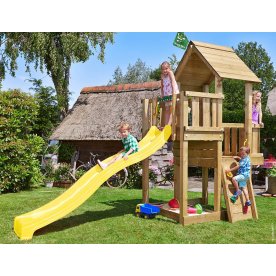 Jungle Gym Cubby legetårn m/gul rutsjebane