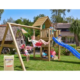 Jungle Gym Cubby legetårn m/gynger, sand & rustjeb
