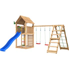 Jungle Gym Cabin 2.1 legetårn m/climb & rutsjebane
