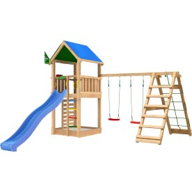Jungle Gym Lodge 2.1 legetårn m/climb & rutsjeb.