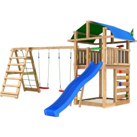 Jungle Gym Fort 2.1 legetårn m/climb & rutsjebane