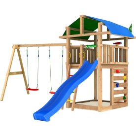 Jungle Gym Fort 2.1 legetårn m/gynger & rutsjebane