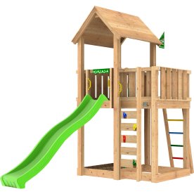 Jungle Gym Mansion 2.1 legetårn m/grøn rutsjebane