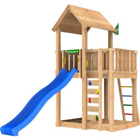 Jungle Gym Mansion 2.1 legetårn m/sand & rutsjeb.