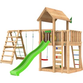 Jungle Gym Mansion 2.1 legetårn m/climb & rutsjeb.