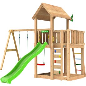 Jungle Gym Mansion 2.1 legetårn m/gynger & rutsjeb
