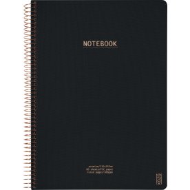 Kozo Premium Notesbog | A4 | Linjeret | Black