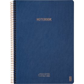 Kozo Premium Notesbog | A4 | Linjeret | Navy