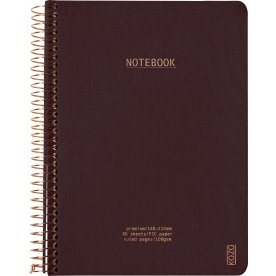 Kozo Premium Notesbog | A5 | Linjeret | Coffee