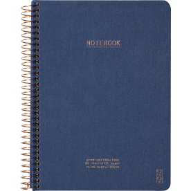 Kozo Premium Notesbog | A5 | Linjeret | Navy
