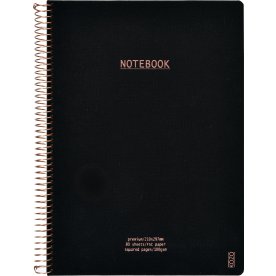 Kozo Premium Notesbog | A4 | Kvadreret | Black