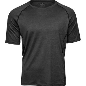 Tee Jays CoolDry Tee, Sort melange, Str. XL