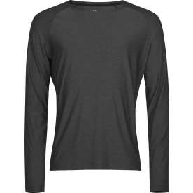 Tee Jays Langærmet CoolDry Tee, Sort mel, Str. 2XL