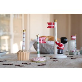 Små Bordflag H12,5/10 cm, polyresin, 2 stk