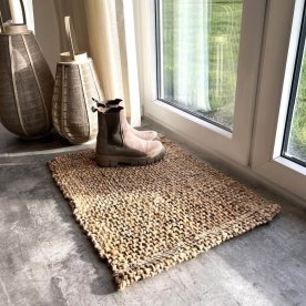 Dørmåtte, B70 x D50cm, Natur, jute/bomuld