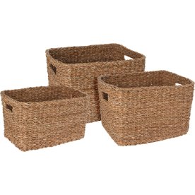 Kurvesæt, H15/13/9 cm, natur, 5 stk