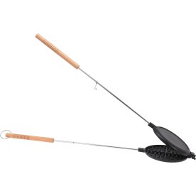 Rund BBQ Støbejerns Vaffelpande, Ø17 cm