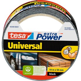 tesa Extra Power Lærredstape | 50 mm | 10m | Sort