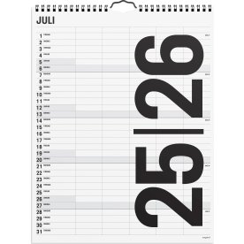 Mayland 25/26 Familiekalender, Black & White