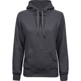Tee Jays Hooded Dame Sweatshirt, Mørkegrå, Str.2XL