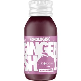 JuicOrganic Øko Ginger Rabarber Shot, 6 cl