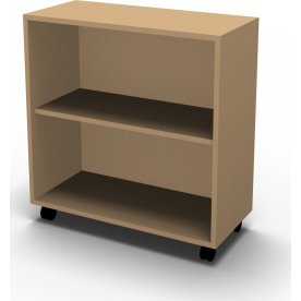 Jive reol m/2 rum bøg finer, forberedt t/hjul D35